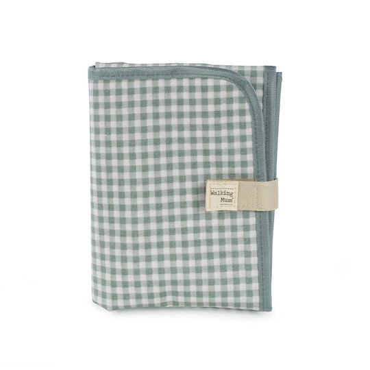 Walking Mum Αλλαξιέρα Ταξιδίου I Love Vichy από Ύφασμα Green 33x66cm