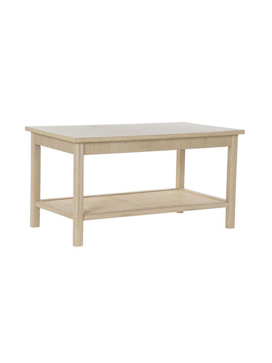 Rectangular Coffee Table Wooden Beige L90xW50xH46cm