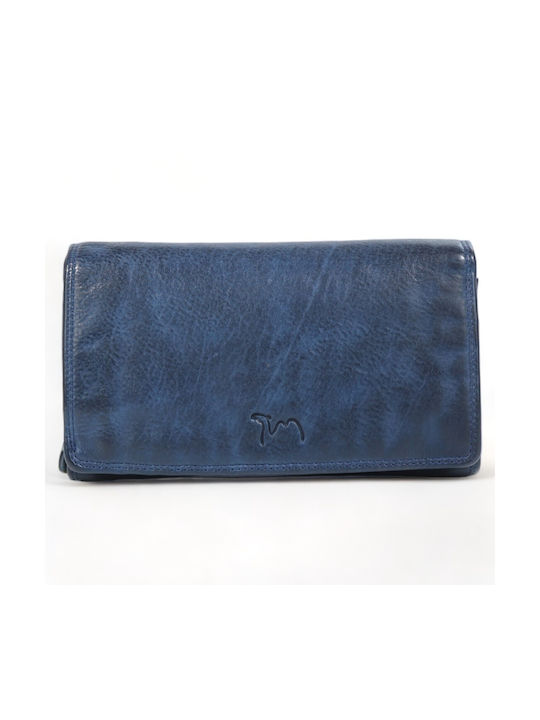 Trip Camel Genuine Vintage Soft Leather Wallet (515 Blue)