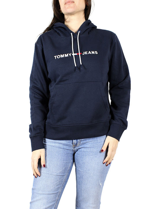 Tommy Hilfiger Γυναικείο Φούτερ με Κουκούλα Navy Μπλε