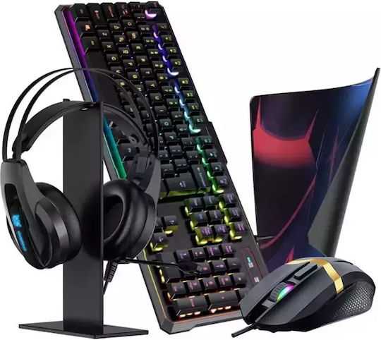 Onikuma 5 in 1 Gaming Πληκτρολόγιο με RGB φωτισμό (Αγγλικό US)