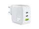 Green Cell GaN Wireless Charger with USB-A Port and 2 USB-C Output Ports 65W Power Delivery / Quick Charge 3.0 White