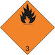 Auto Gs Truck Signage Plate ADR Class 3 Self-Adhesive Flame Plate 3M 15x15cm 1pcs