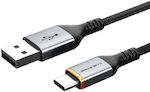Cabletime CT-AMCM3A Braided USB 2.0 Cable USB-C male - USB-A male Black 2m (CT-AMCM3A-AG-2)