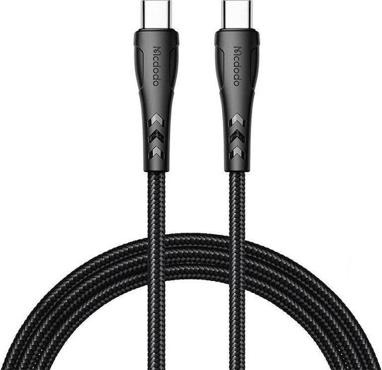 Mcdodo CA-7641 Braided USB 2.0 Cable USB-C Male - USB-C 60W Black 1.2m