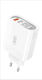 XO Φορτιστής Χωρίς Καλώδιο με 4 Θύρες USB-A Quick Charge 3.0 Λευκός (L100)