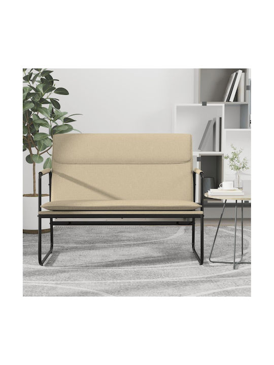 Two-Seater Couch Ecru 100x64x80 cm