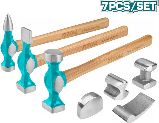 Total Satz Hämmer 7pcs mit Holzgriff 7pcs TBAFO712