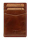 Leather Men's Wallet Cards with RFID Tabac Brown