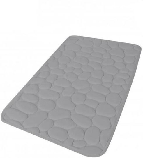Αντιολισθητικό Πατάκι Μπάνιου Memory Foam AT0000288 Γκρι 50x80εκ.