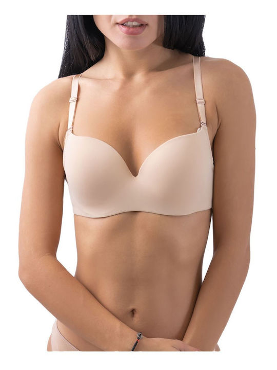 Butterfly Bra with Light Padding Beige