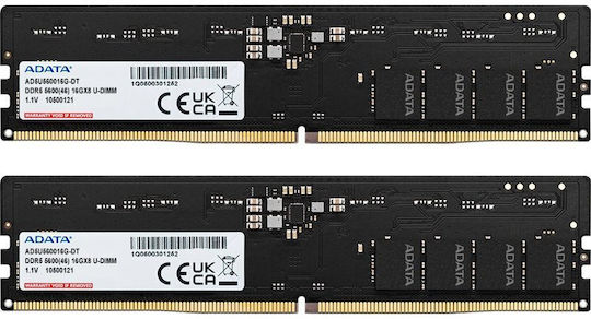 Adata DDR5 32GB RAM με 2x16GB Modules και Ταχύτητα 5600 για