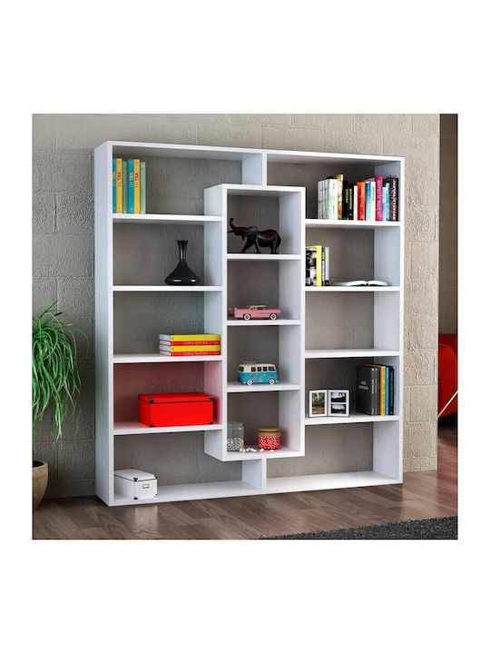 Bücherregal Ample Weiß 125x22x135,7cm