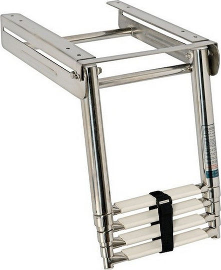 Sumar Bootsleiter mit 2 Stufen Teleskopische Plattformleiter Inox SS316 2 Stufen 25,4 x 55,9 cm
