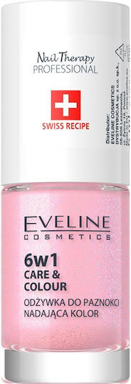 Eveline 6w1 Care & Colour Treatment Shimmer Pink 5ml