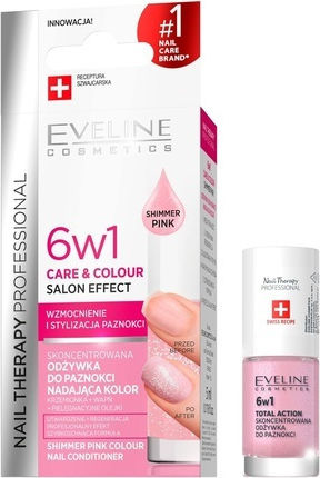 Eveline 6w1 Pflege & Farb Behandlung Rosa Schimmern 5ml