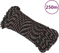 vidaXL Rope Knitted 4mm Black