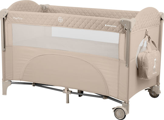 Kikka Boo Milky Way 2023 Playpen 2 Levels with Mattress Beige 125x65cm