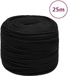 vidaXL Seil mit Durchmesser 6mm und Länge 25m Seil Schwarz 6mm 25m 152812