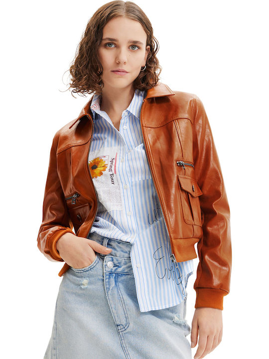 Dallas Damen Bikerjacke Braun