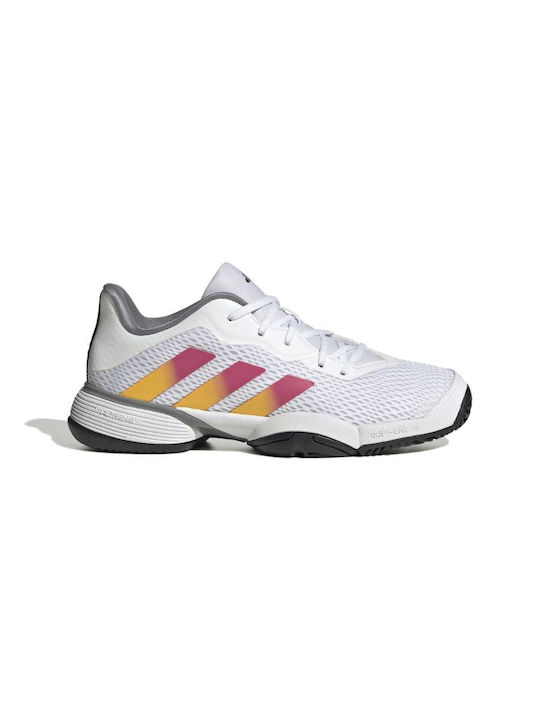 Adidas Αθλητικά Παιδικά Παπούτσια Τέννις Barricade Cloud White / Solar Gold / Lucid Fuchsia