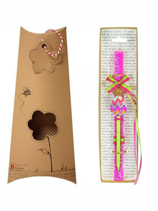 Easter Candle Square with Box 34pcs Pink