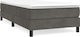 Bed Base Single made of Wood Dark Grey 80x200x25cm