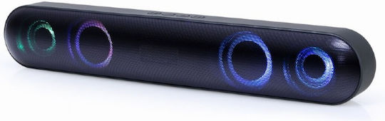 Gembird SPKBT-BAR400L Computerlautsprecher mit Bluetooth und Leistung 10W in Schwarz Farbe