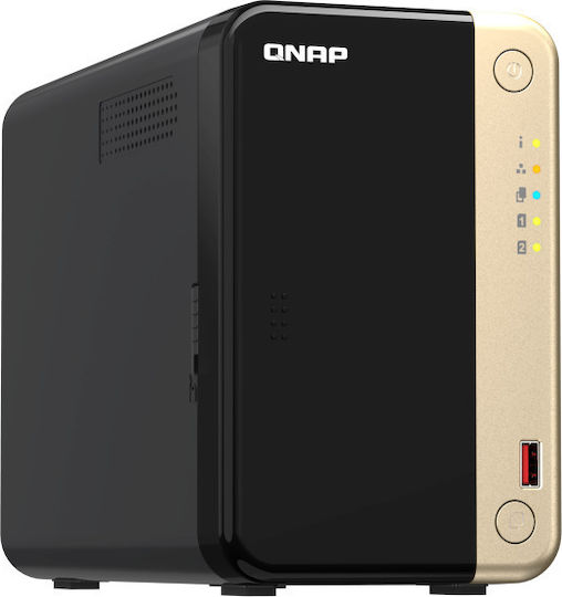 QNap TS-264 NAS Tower με 2 θέσεις για HDD/M.2/SSD και 2 θύρες Ethernet