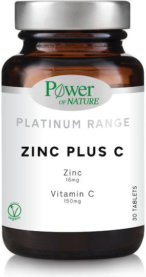Power Of Nature Platinum Zinc Plus C 30 tabs
