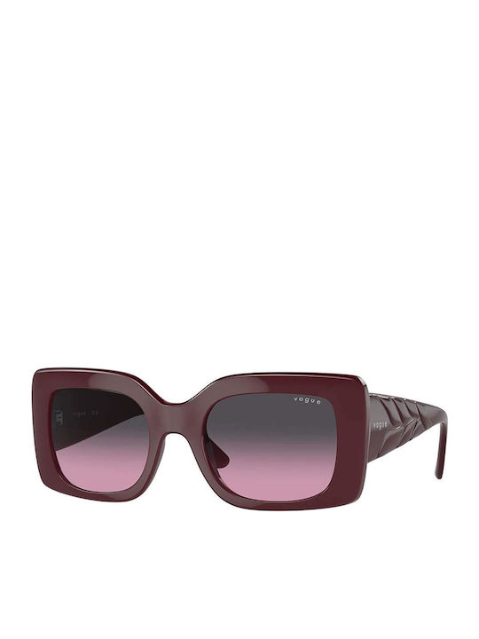 Vogue Women's Sunglasses with Burgundy Plastic Frame and Burgundy Gradient Lens VO5481S 3048/90