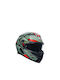 AGV K3 E2206 Full Face Helmet with Pinlock ECE 22.06 1550gr Decept Matt Black/Green/Red 2118381001010