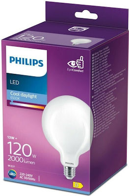 Philips Becuri LED pentru Soclu E27 și Formă G120 Alb rece 2000lm 1buc