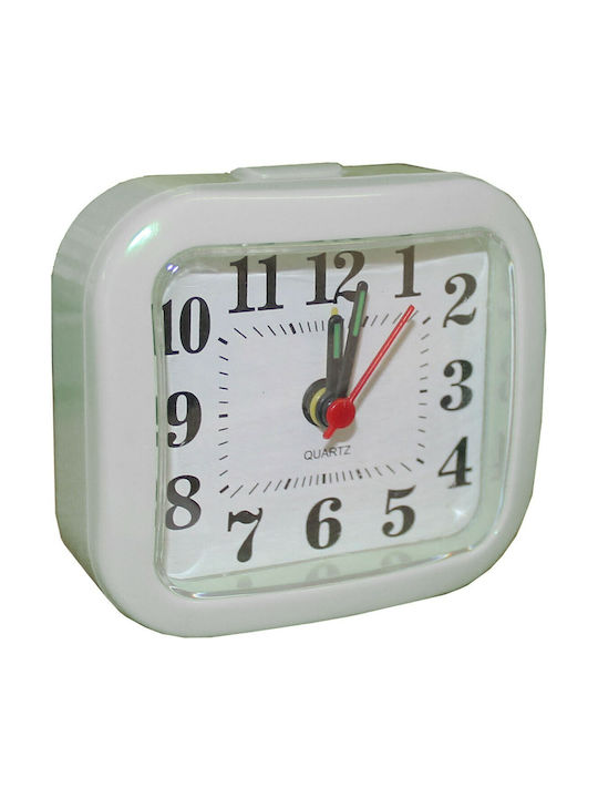 Tabletop Clock with Alarm White