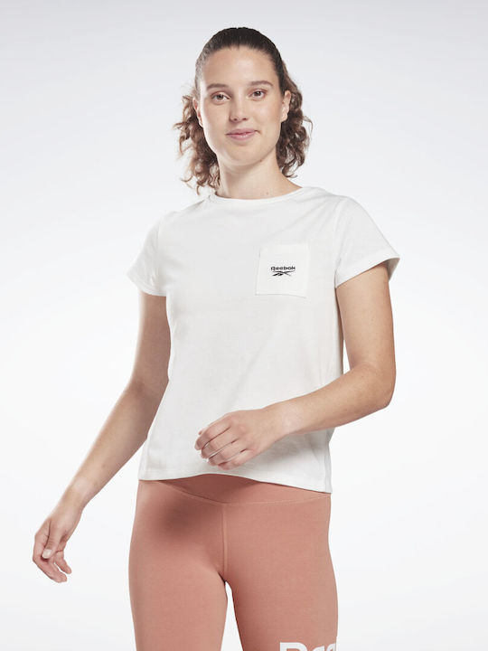 Reebok Identity Pocket Damen Sportlich T-shirt Weiß