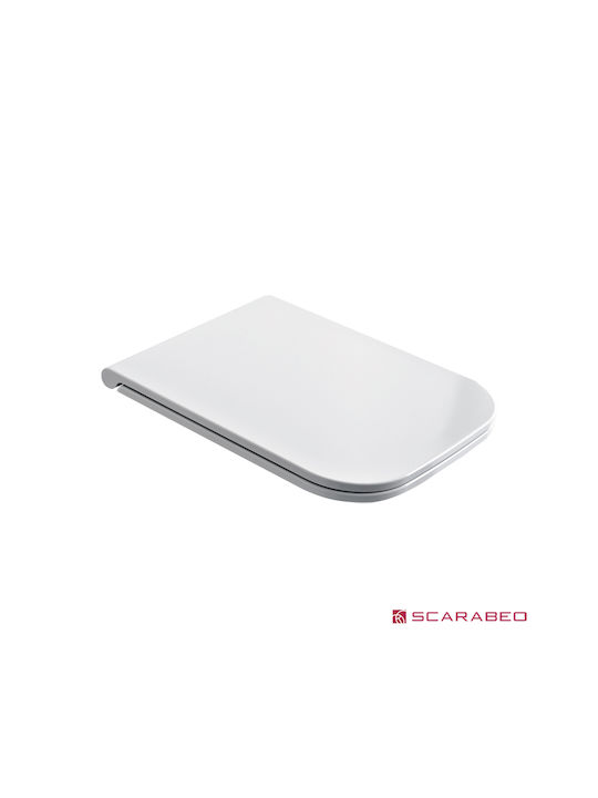 Scarabeo Bakelite Soft Close Toilet Slim Seat White Glossy 8305BS-300 52cm