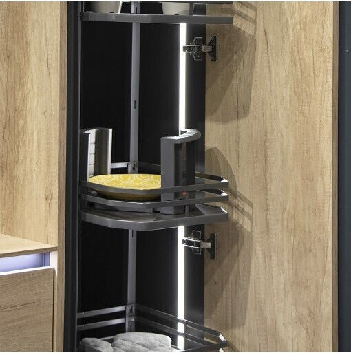Emuca Ambia Line Schrank-Geschirrspender in Grau Farbe 18.7cm