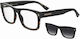 Dsquared2 Plastic Eyeglass Frame with Clip On Black D2 0100/CS WR7