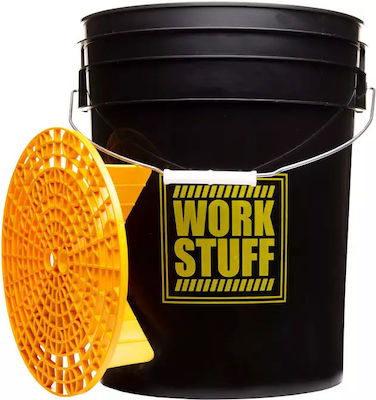 Work Stuff Mop Bucket Plastic + Separator Black