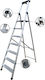 Profal Max110 Ladder Aluminum with 4+1 Steps 172cm