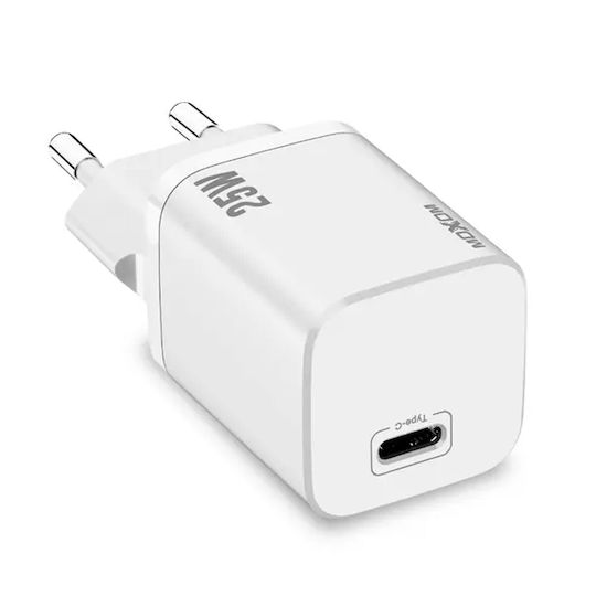 Moxom Charger Without Cable with USB-C Port 25W Power Delivery Whites (MX-HC79)
