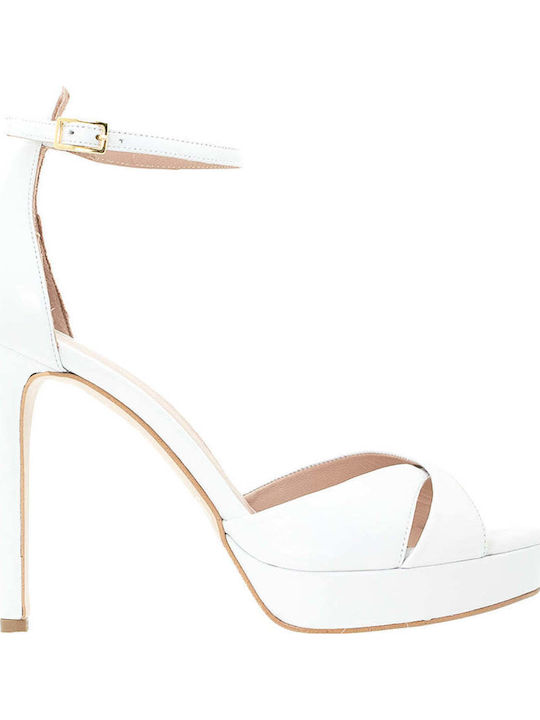 Mourtzi Leather Sandals White