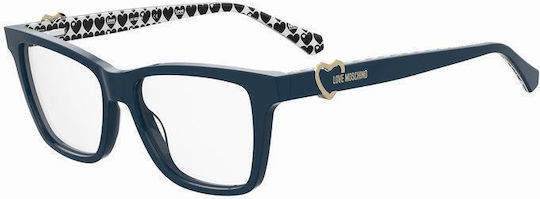 Moschino Femei Plastic Rame Ochelari Albastru marin MOL610 PJP