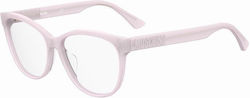 Moschino Women's Acetate Butterfly Prescription Eyeglass Frames Pink MOS625/F 35J