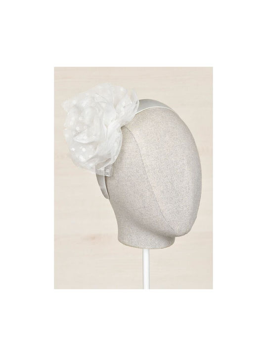 Abel & Lula White Kids Headband with Flower