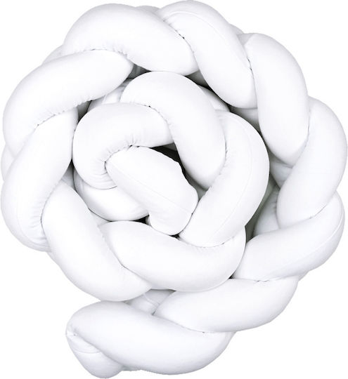 Baby Star Crib Bumpers Braided Inside White 19x200cm