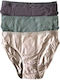 Βαμβακερά Women's Slip 3Pack with Lace Anthracite/Mint/Beige