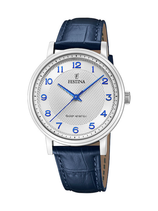 Festina Мъжки Часовник 41mm Слънчев със Синя Ко...
