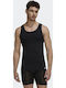 Active Flex Cotton Men's Undershirts Sleeveless in Black Color 2Pack
