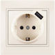 Lezard Mira Power Socket with 1 USB Port Beige ...